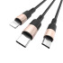 Кабель Hoco Combo Micro USB / Lightning / Type-C Xpress one pull three charging cable X26 |1m, 2A|
