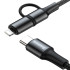 Кабель BASEUS Combo twins 2 in 1 Cable Type-C to Type-c / Lightning |1M, 60W (20V 3A) + 18W (9V 2A)| (CATLYW-H01)