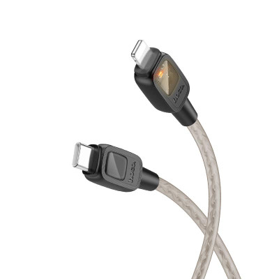 Кабель HOCO Stone PD silicone intelligent power-off charging data cable U124 |1m, 27W|