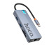 Hub адаптер HOCO Wow 8-in-1 multi-function converter HB52 (HDTV + RJ45 + SD / TF + PD + Type-C 3.0 + USB 3.0*2)