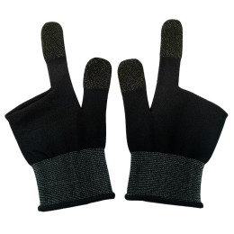 Напальчники для мобільних ігор HOCO Eagle Claw silver fiber two-finger gaming gloves GA21