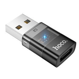 Перехідник HOCO USB male to C female USB2.0 transparent adapter UA36C |480Mbps, 3A|