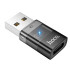 Перехідник HOCO USB male to C female USB2.0 transparent adapter UA36C |480Mbps, 3A|