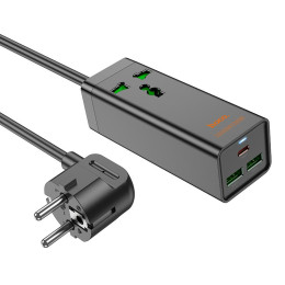 Подовжувач Hoco Talent desktop charger AC9A |2USB/Type-C, PD/QC, 30W/10A|