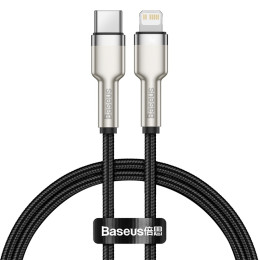 Кабель BASEUS Type-C to Lightning Cafule Series Metal Data Cable |0.25M, 20W, PD| (CATLJK-01) Кабель BASEUS Type-C to Lightning Cafule Series Metal Data Cable |0.25M, 20W, PD| (CATLJK-01)