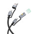 Кабель Hoco All-in-one charging data Cable USB / C to C / LED light U138 |1.2m, PD60W, 3A|