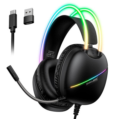 Навушники Onikuma wired gaming headphones X33 |Type-C/USB, RGB|