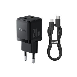 Адаптер мережевий BASEUS C to C cable Palm Fast Charger set |1USB/1Type-C, 20W/3A, PD/QC|