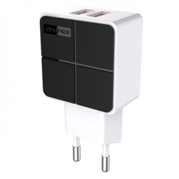 Адаптер мережевий AWEI C-500 |2USB, 2.4A|