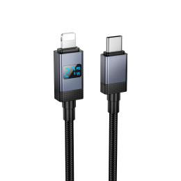 Кабель HOCO Type-C для Lightning Generous PD Charging data cable with display X118 |1m, 27W|