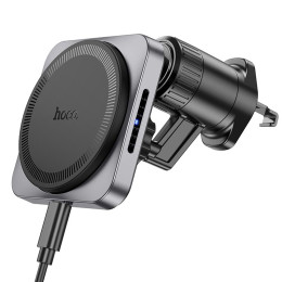 Тримач HOCO Speed magnetic wireless fast charging Car holder HW15 (air outlet) |15W, 4.5-7"|