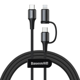 Кабель BASEUS Combo twins 2in1 Cable Type-C to Type-c / Lightning |1m, 60W/3A, PD| (CATLYW-01) Кабель BASEUS Combo twins 2in1 Cable Type-C to Type-c / Lightning |1m, 60W/3A, PD| (CATLYW-01)