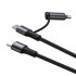 Кабель BASEUS Combo twins 2in1 Cable Type-C to Type-c / Lightning |1m, 60W/3A, PD| (CATLYW-01)