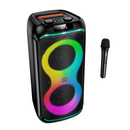 Акустика HOCO Sound outdoor RGB BT speaker with single microphone DS73 |BT5.0, FM/USB/AUX/TF, 40W, 2-3h|