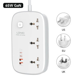 Подовжувач мережевий LDNIO SC3416 |2USB/2Type-C, 3Sockets. QC/PD, 65W/5A, 2m EU Plug| Подовжувач мережевий LDNIO SC3416 |2USB/2Type-C, 3Sockets. QC/PD, 65W/5A, 2m EU Plug|