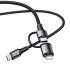 Кабель BASEUS Combo twins 2in1 Cable Type-C to Type-c / Lightning |1m, 60W/3A, PD| (CATLYW-01)