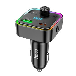 Адаптер автомобільний HOCO Fantasy car BT FM transmitter E81 |USB/Type-C, 30W/3A, PD/QC|
