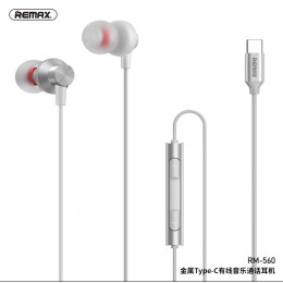 Навушники REMAX Type-C Metal Wired Earphone RM-560