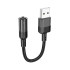 Перехідник HOCO Spirit transparent external Sound Card USB to 3.5 mm LS37 |15cm, DAC|