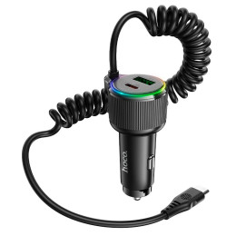 Адаптер автомобільний Hoco Avant-garde Car charger NZ17A (Type-C cable) |1USB/Type-C, 50W/3A, PD/QC|