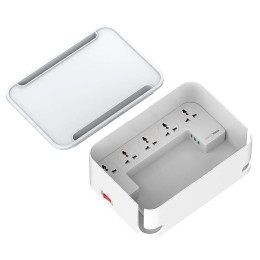 Подовжувач мережевий LDNIO Management Power Strip Box SN5310 |3USB, QC, 5 Sockets, 15.5W/10A|
