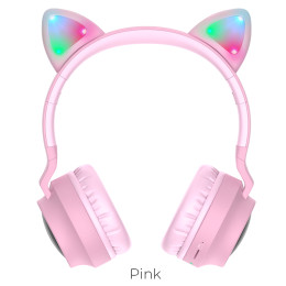 Навушники Bluetooth Hoco Cheerful Cat ear W27