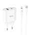Адаптер мережевий Hoco Type-C to Lightning Cable Lineal C95A |1USB/1Type-C, PD/QC, 20W/3A|