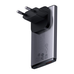 Адаптер мережевий Baseus Gan5 Pro Ultra - Slim Fast Charger C + U 65W (Overseas Edition) (CCGP150113)