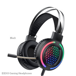 Навушники НОСО Gaming LED Headphones ESD03