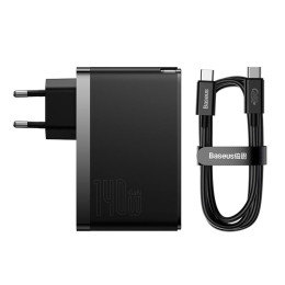 Адаптер мережевий Baseus GaN5 Pro Fast Charger |2C+U, 140W/3A, PD3.1/QC| Адаптер мережевий Baseus GaN5 Pro Fast Charger |2C+U, 140W/3A, PD3.1/QC|