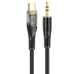Кабель HOCO 3.5 mm to Type-C Transparent Discovery Edition Digital audio conversion cable UPA25 |1M|