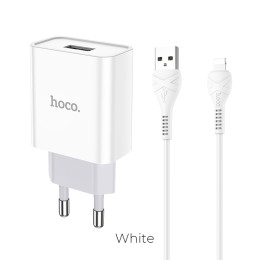 Адаптер мережевий Hoco Lightning cable Asombroso C81A |1USB, 2.1A| Адаптер мережевий Hoco Lightning cable Asombroso C81A |1USB, 2.1A|