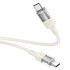 Кабель HOCO Spirit Type-C to Type-C transparent charging data cable U129 |60W/3A, 1.2M|