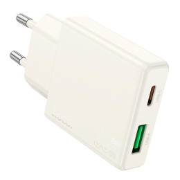Адаптер мережевий HOCO Biscuit charger N45 |1USB/1Type-C, QC/PD, 30W/3A|