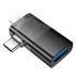 Перехідник Hoco iP male / C male to USB female OTG 2-in-1 transparent adapter UA36E |480Mbps, 2A|