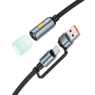 Кабель комбо HOCO USB / Type-C to LED light adapter cable UA38C |0.3M|