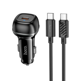 Адаптер автомобільний Hoco rank single port Car charger Z58 (Type-C to Type-C set) |1Type-C, 30W/3A, Адаптер автомобільний Hoco rank single port Car charger Z58 (Type-C to Type-C set) |1Type-C, 30W/3A,