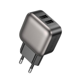 Адаптер мережевий Borofone Absolute dual-port charger BAS51A |2USB, 12W/2.4A| Адаптер мережевий Borofone Absolute dual-port charger BAS51A |2USB, 12W/2.4A|