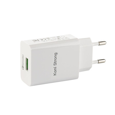 Адаптер мережевий KONI STRONG KS50 |QC3.0, 1USB, 3A|