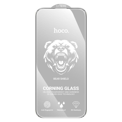 Захисне скло для iPhone 17/16 Pro HOCO Bear Shield series Corning full screen HD tempered glass (A888 Pro)