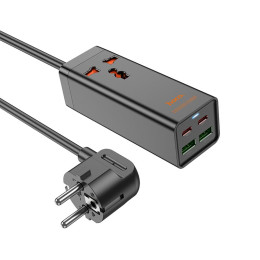 Подовжувач Hoco Barry desktop charger AC10A |2USB/2Type-C, PD/QC, 65W/10A|