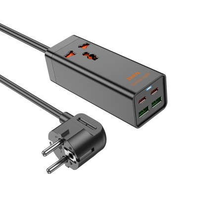 Подовжувач Hoco Barry desktop charger AC10A |2USB/2Type-C, PD/QC, 65W/10A|