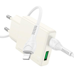 Адаптер мережевий Hoco Type-C to Lightning cable Biscuit charger N45 |1USB/1Type-C, QC/PD, 30W/3A| Адаптер мережевий Hoco Type-C to Lightning cable Biscuit charger N45 |1USB/1Type-C, QC/PD, 30W/3A|