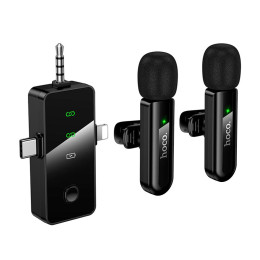 Мікрофон HOCO Fair dual-mic wireless microphone L20C (iP/Type-C/3.5) |ENC, 2.4G|