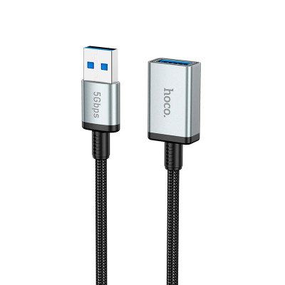 Кабель HOCO USB male to USB female USB3.0 excellent speed extension cable US10 |0.5m, 5Gbps, OTG|