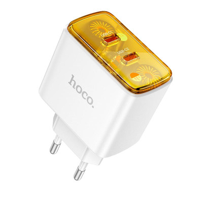 Адаптер мережевий HOCO Smart charger CS43A |2Type-C, 45W/3A, PD/QC|