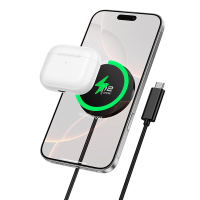 Зарядка Qi2.2 HOCO Fast magnetic wireless fast charger CW63 Pro |25W Max|
