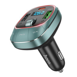 Адаптер автомобільний HOCO Pole BT FM transmitter E76 |2USB/1Type-C, 45W/3A, PD/QC|
