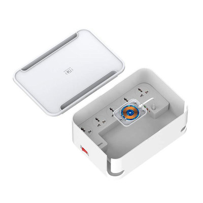 Подовжувач мережевий LDNIO Management Power Strip Box SN5310W |15W Qi/1Type-C/2USB, QC/PD, 5 Sockets, 30W/10A|