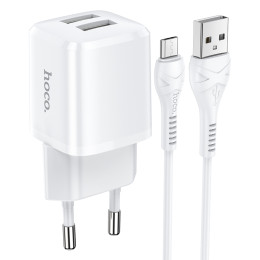 Адаптер мережевий Hoco Micro USB Cable Briar dual Port charger set N8 |2USB, 2.4A| (Safety Certified) Адаптер мережевий Hoco Micro USB Cable Briar dual Port charger set N8 |2USB, 2.4A| (Safety Certified)